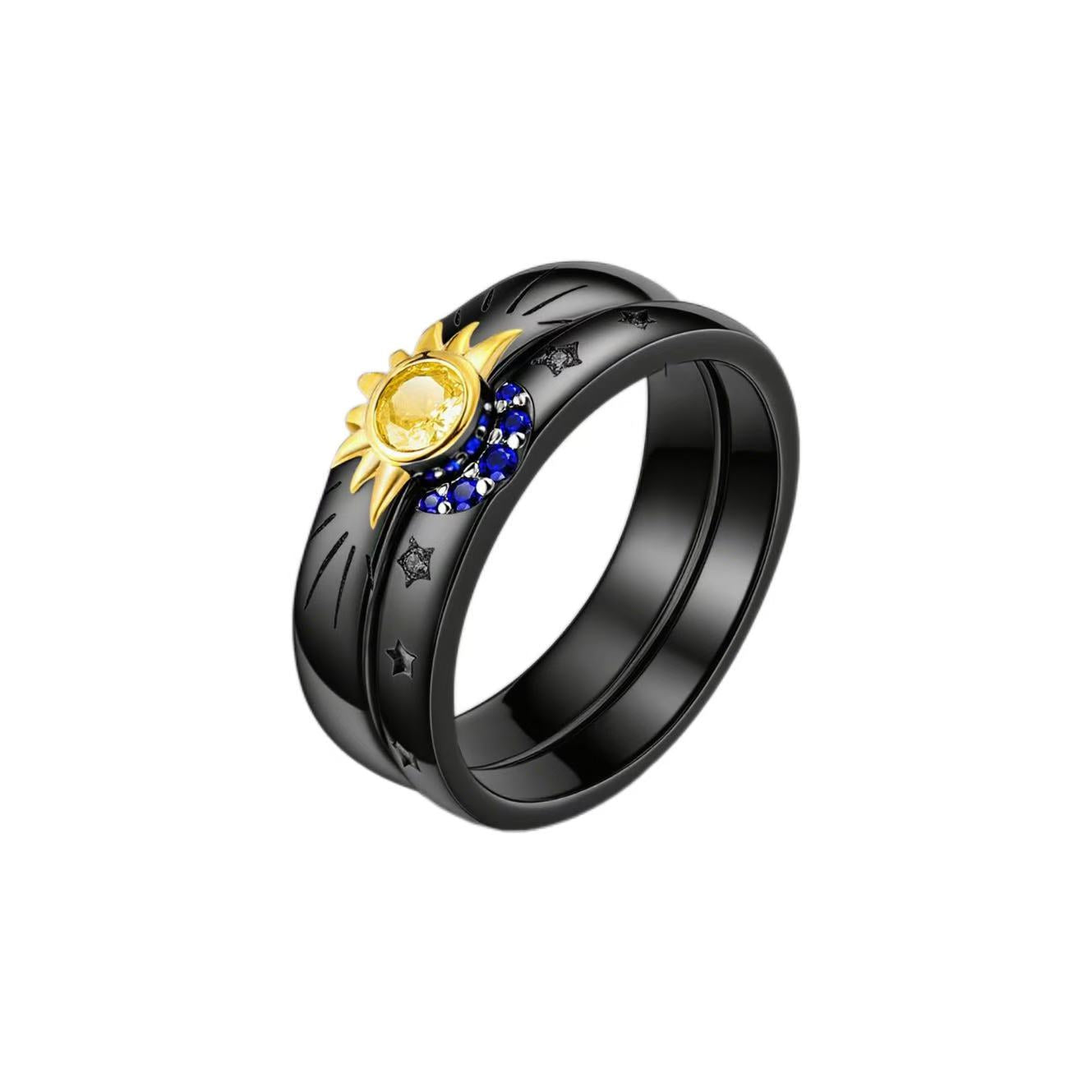 Stackable Sun and Moon Celestial couple ring & Friendship Ring & Promise Ring