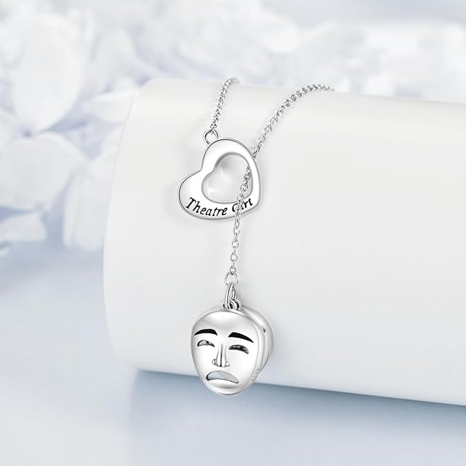 Comedy Tragedy Masks Design Pendant Appreciative of Theater and Drama