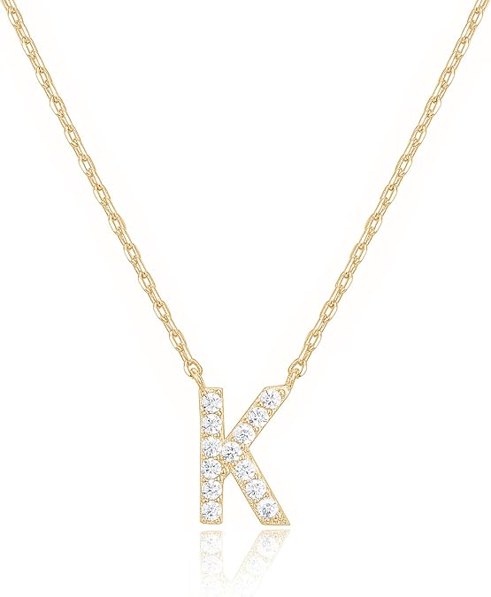 Adelaide Elegant  Moissanite Letter Dainty Classic Necklace