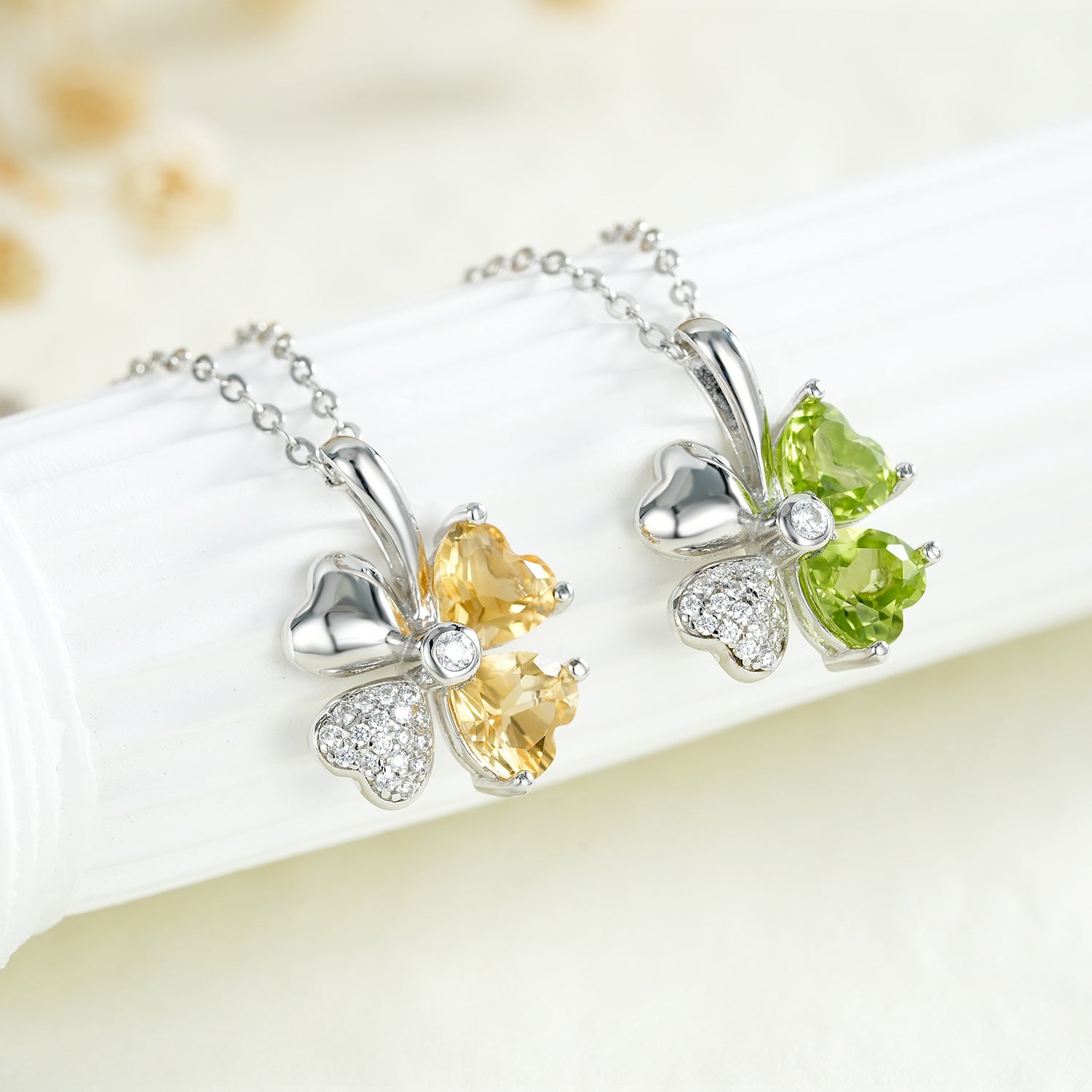 Gideon - Heart Cut Shape Citrine Unique Necklace