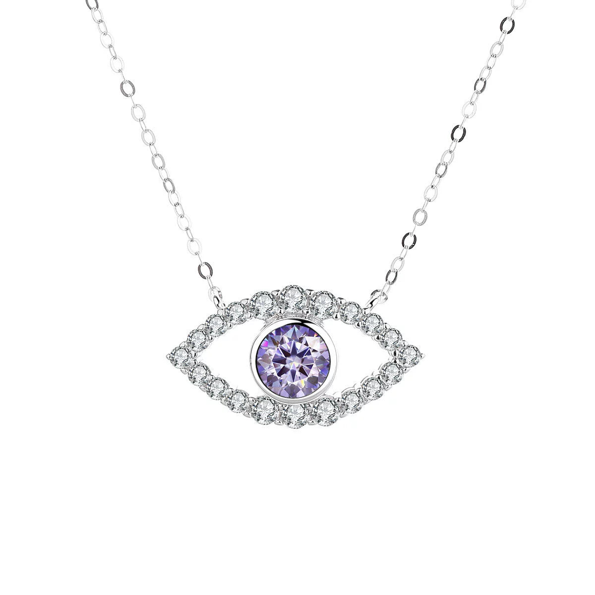 Allureye Round Cut Moissanite Unique  Necklace
