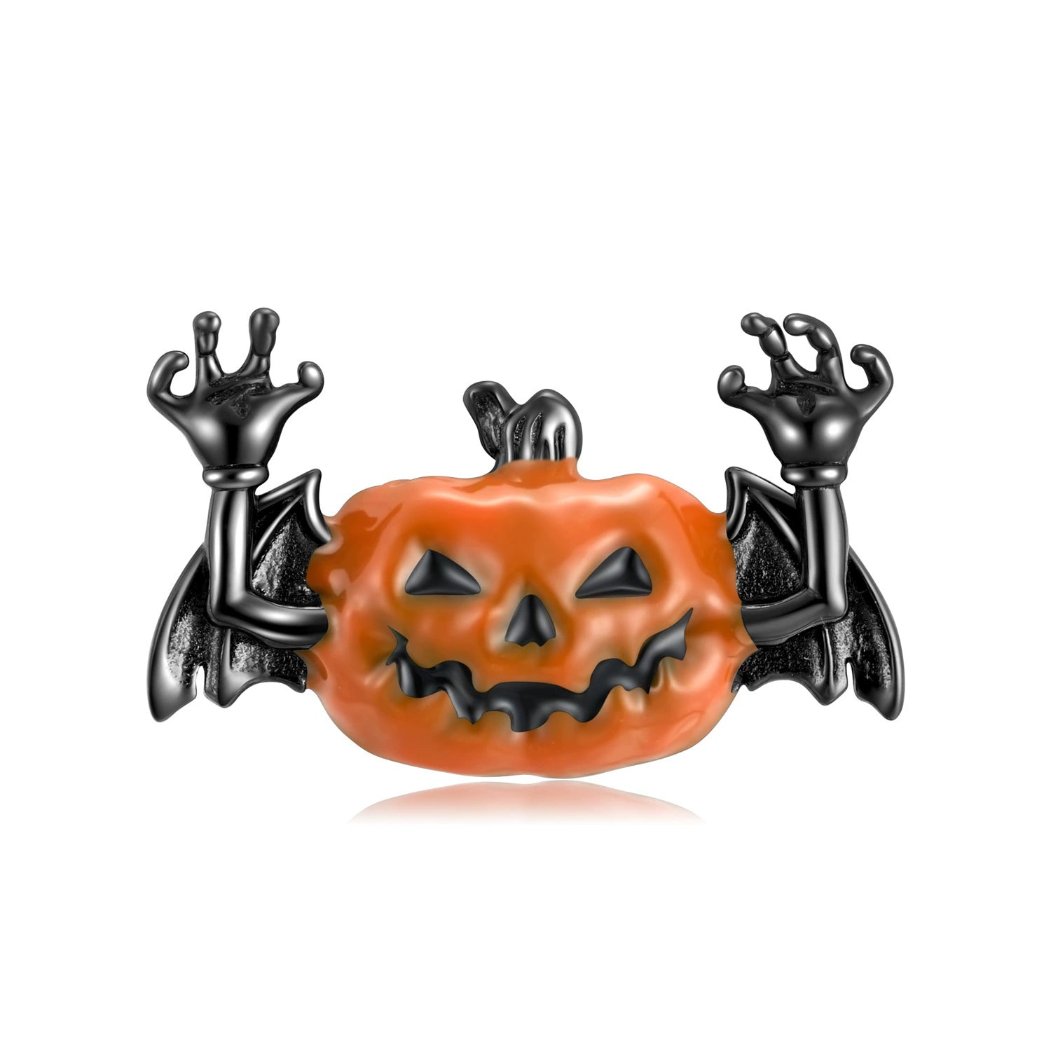 Halloween Bat Pumpkin Design Unique Gothic Pendant
