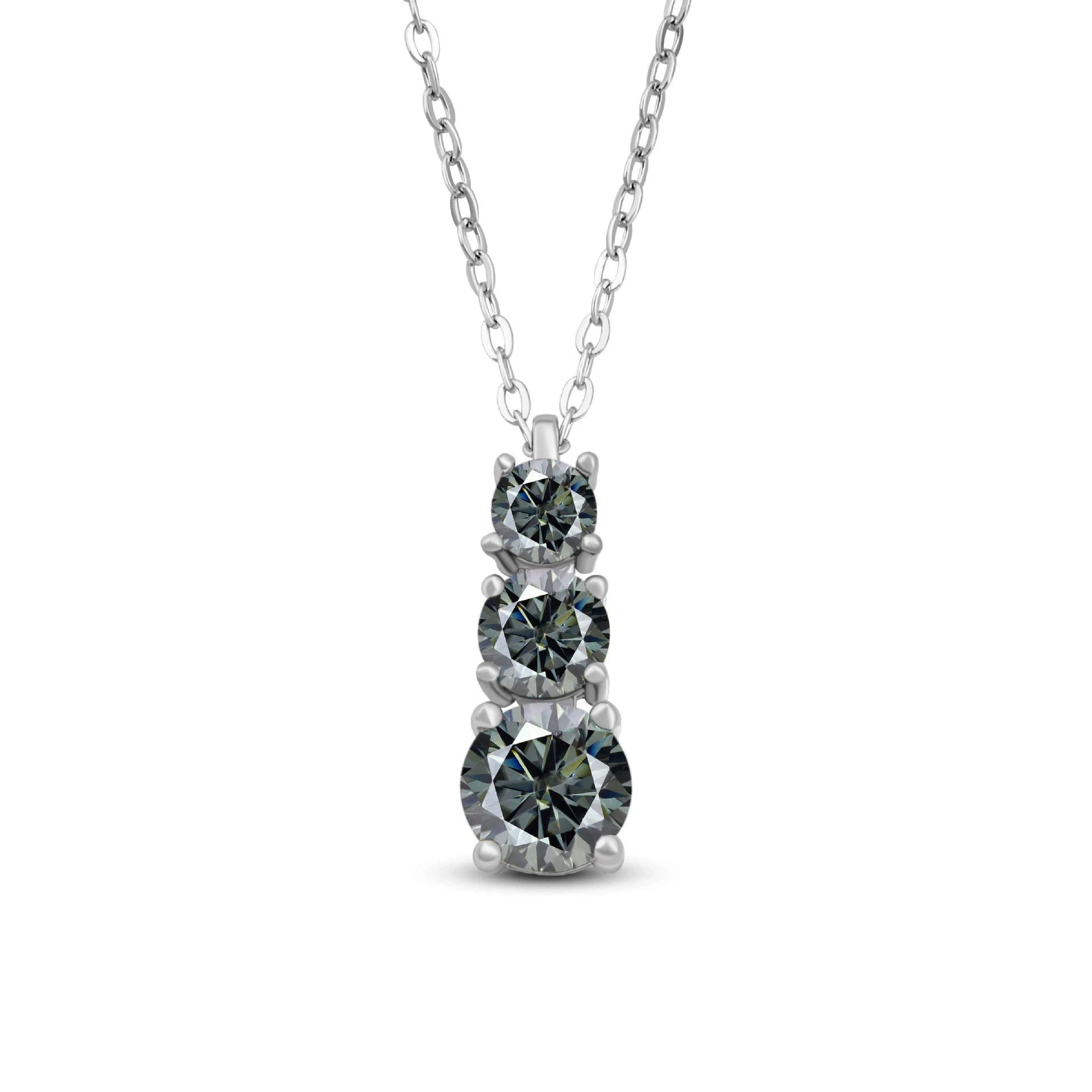 Lucida Round Cut Moissanite Classic Necklace