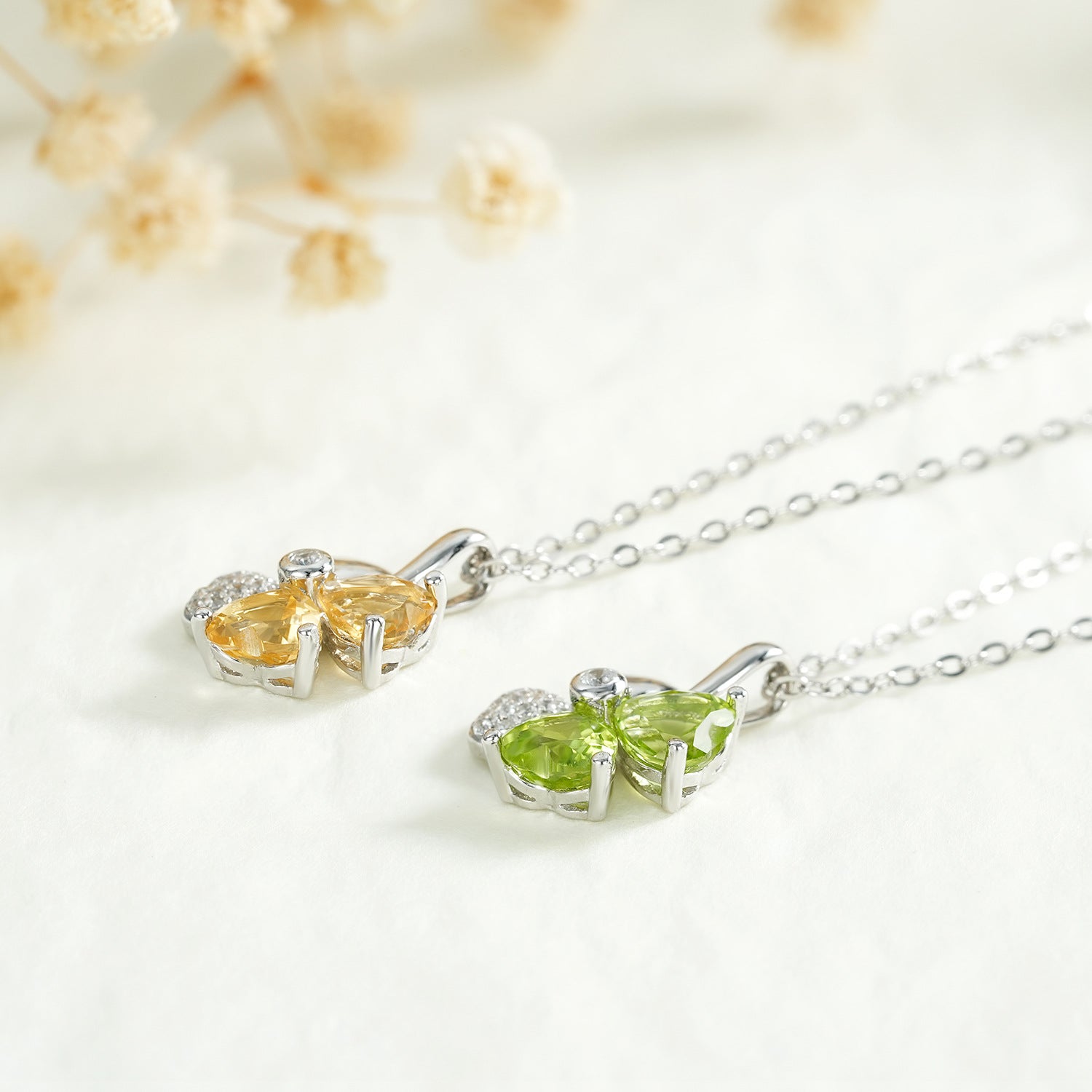 Gideon - Heart Cut Shape Citrine Unique Necklace
