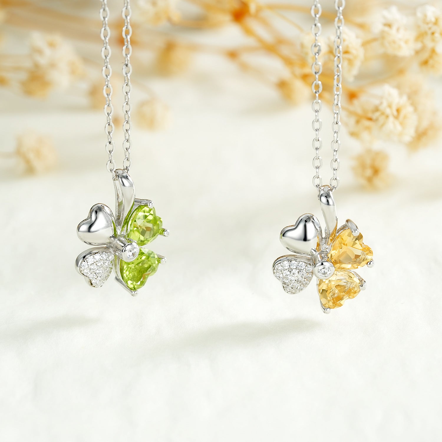 Gideon - Heart Cut Shape Citrine Unique Necklace