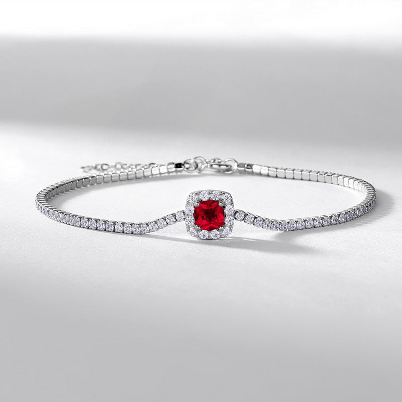 "Jade Serenity" - Cushion Cut Emerald Classic Bracelet