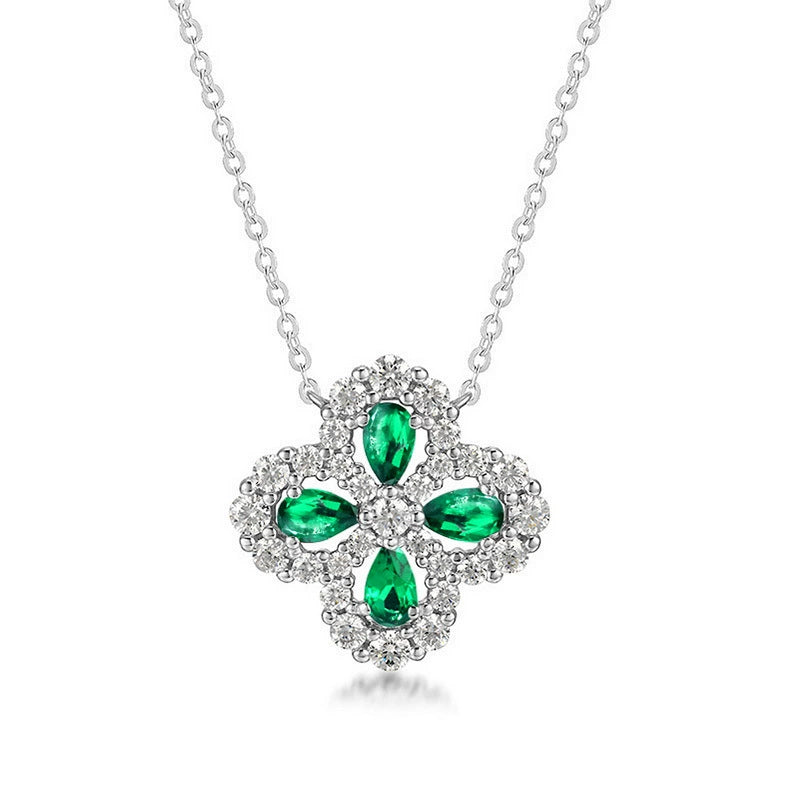 Arabella Pear Cut Ruby Nature Necklace