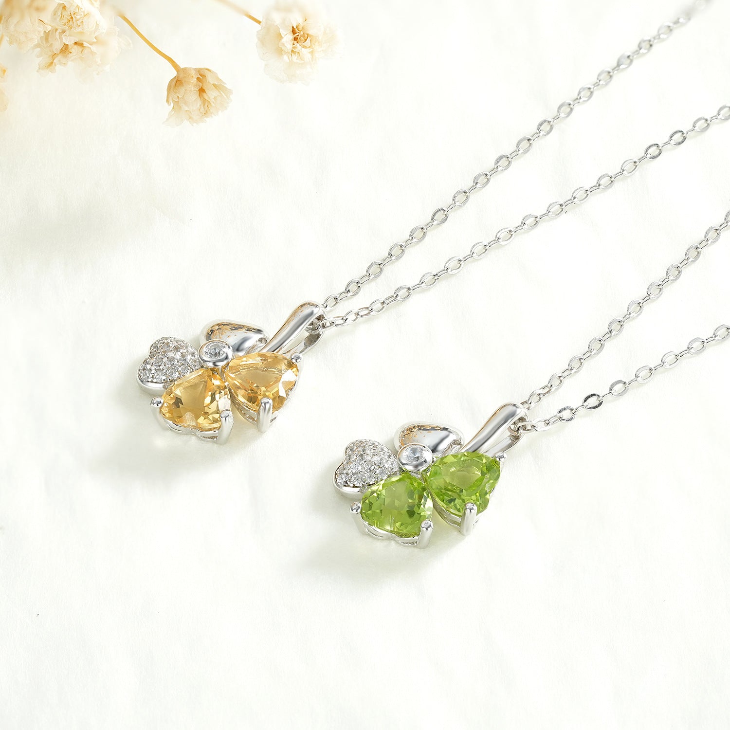 Gideon - Heart Cut Shape Citrine Unique Necklace