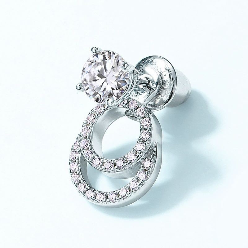 Round Cut Moissanite Classic Drop Earrings