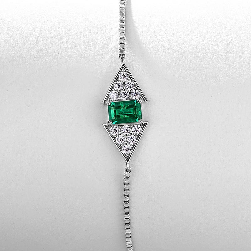 "Melora" - Emerald Cut Emerald Classic Bracelet