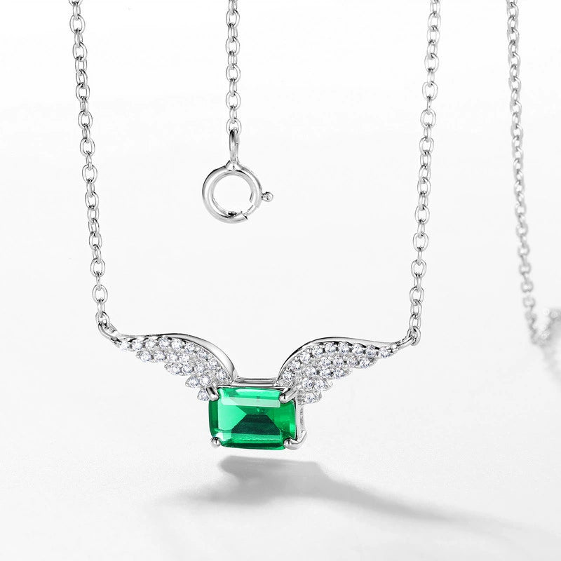 Arabella Emerald Cut Emerald Vintage Necklace