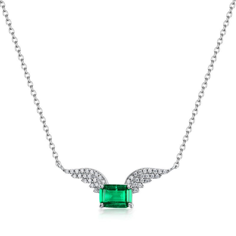 Arabella Emerald Cut Emerald Vintage Necklace