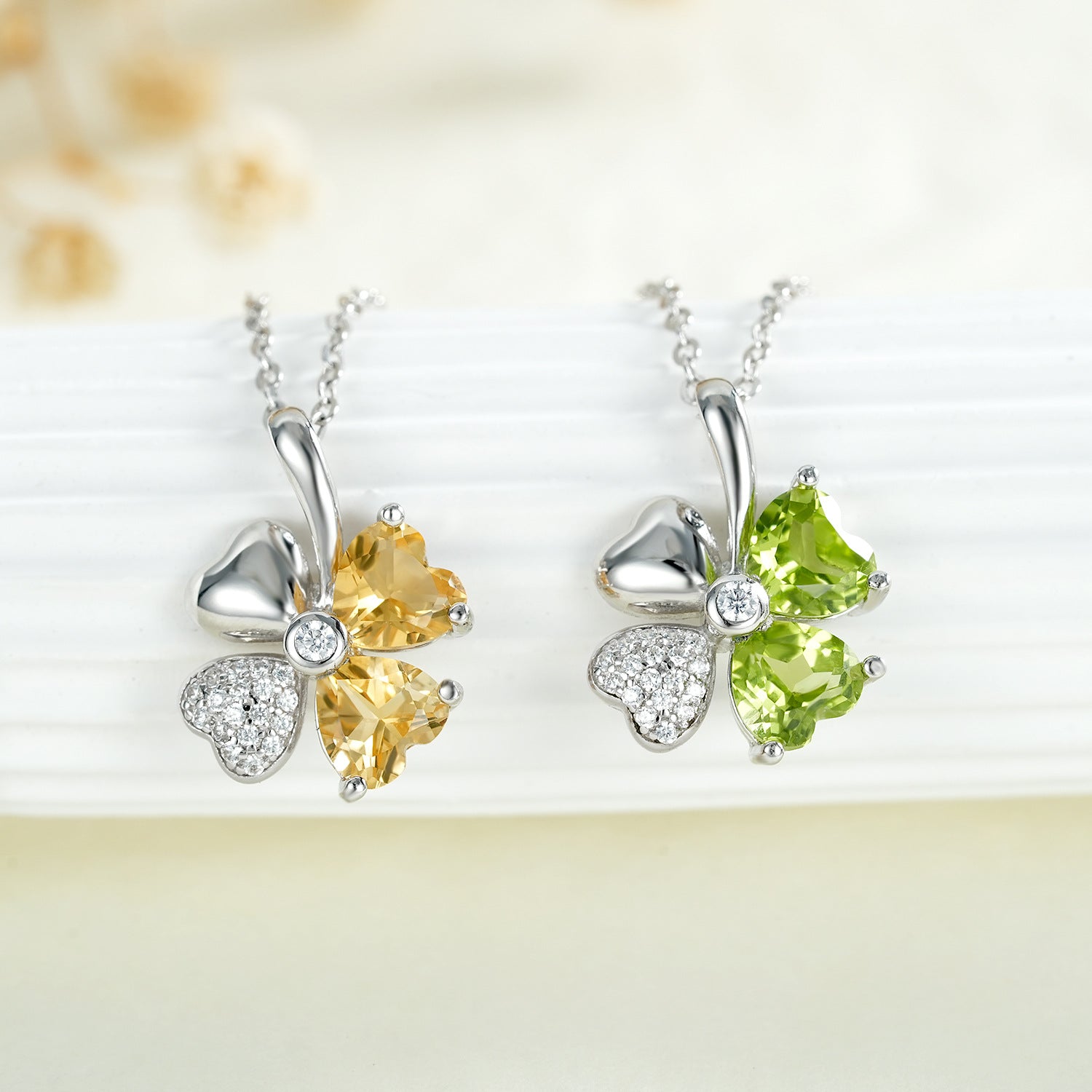 Gideon - Heart Cut Shape Citrine Unique Necklace