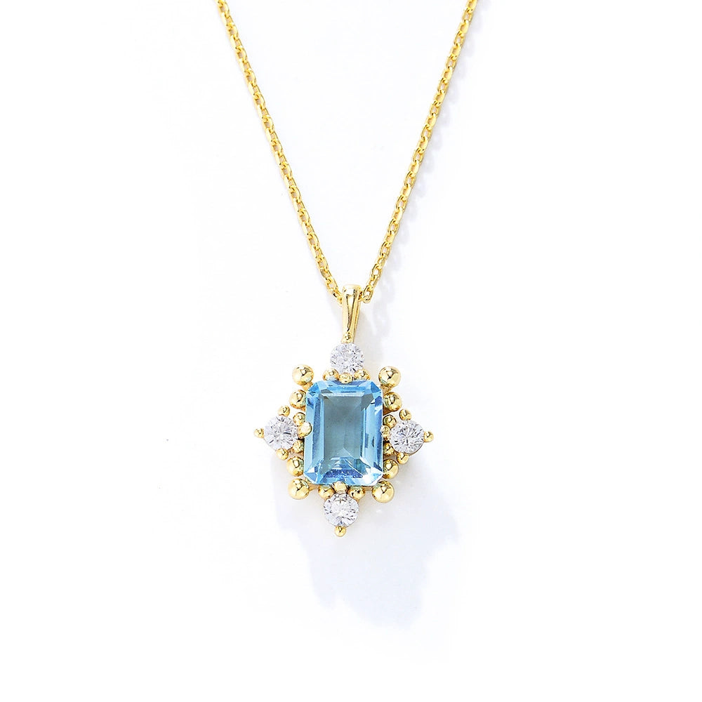 Melora Emerald Cut Topaz Classic Necklace