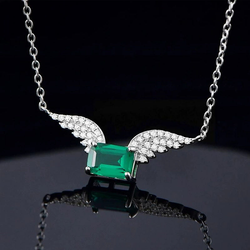 Arabella Emerald Cut Emerald Vintage Necklace