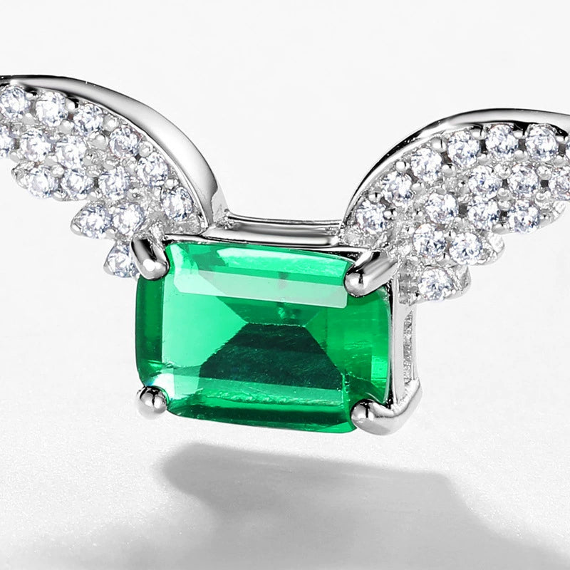 Arabella Emerald Cut Emerald Vintage Necklace