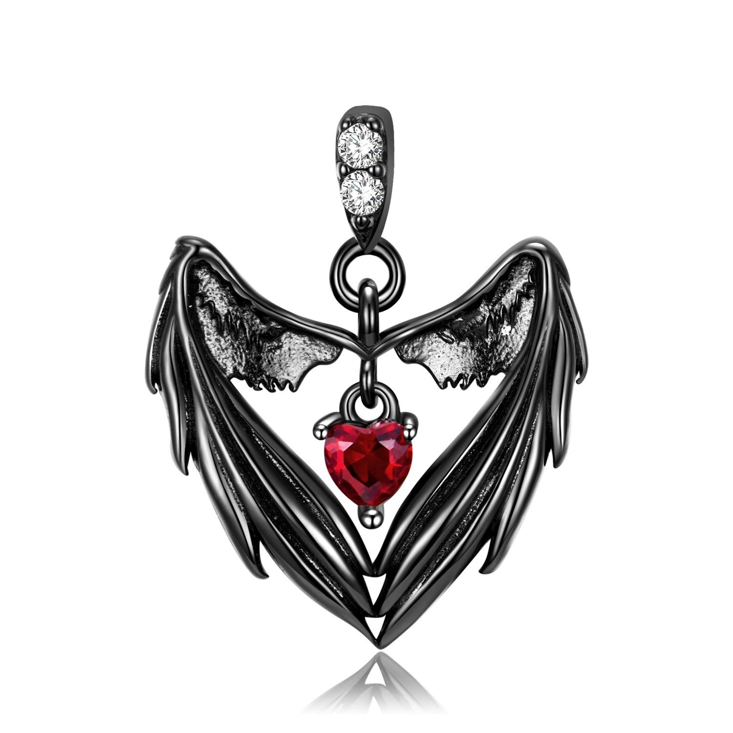 Flying Wings Heart Unique Gothic Design Pendant