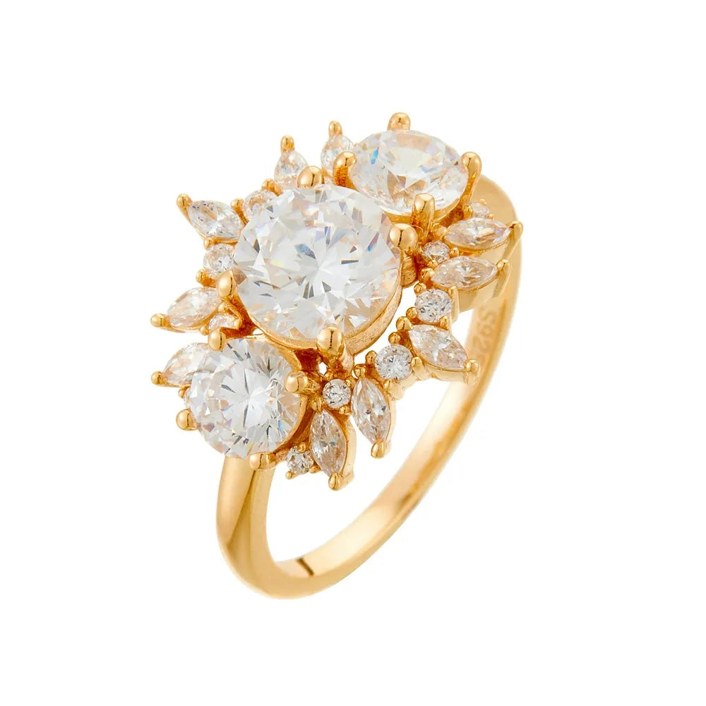 Moissanite Ring Vintage Luxury Wedding Ring