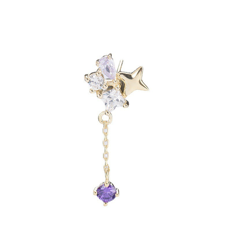 Cubic Zirconia Galaxy Collection Tassel Drop Earrings