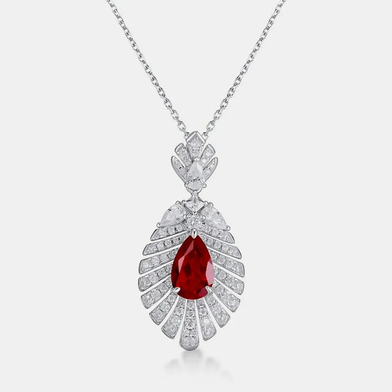 Vivienne Pear Cut Sapphire Unique Necklace
