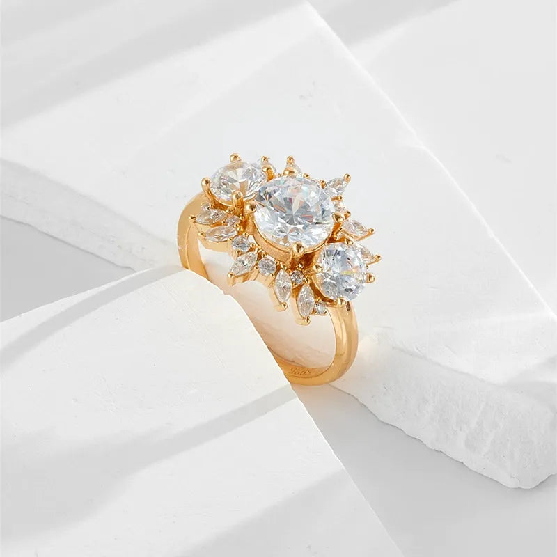 Moissanite Ring Vintage Luxury Wedding Ring