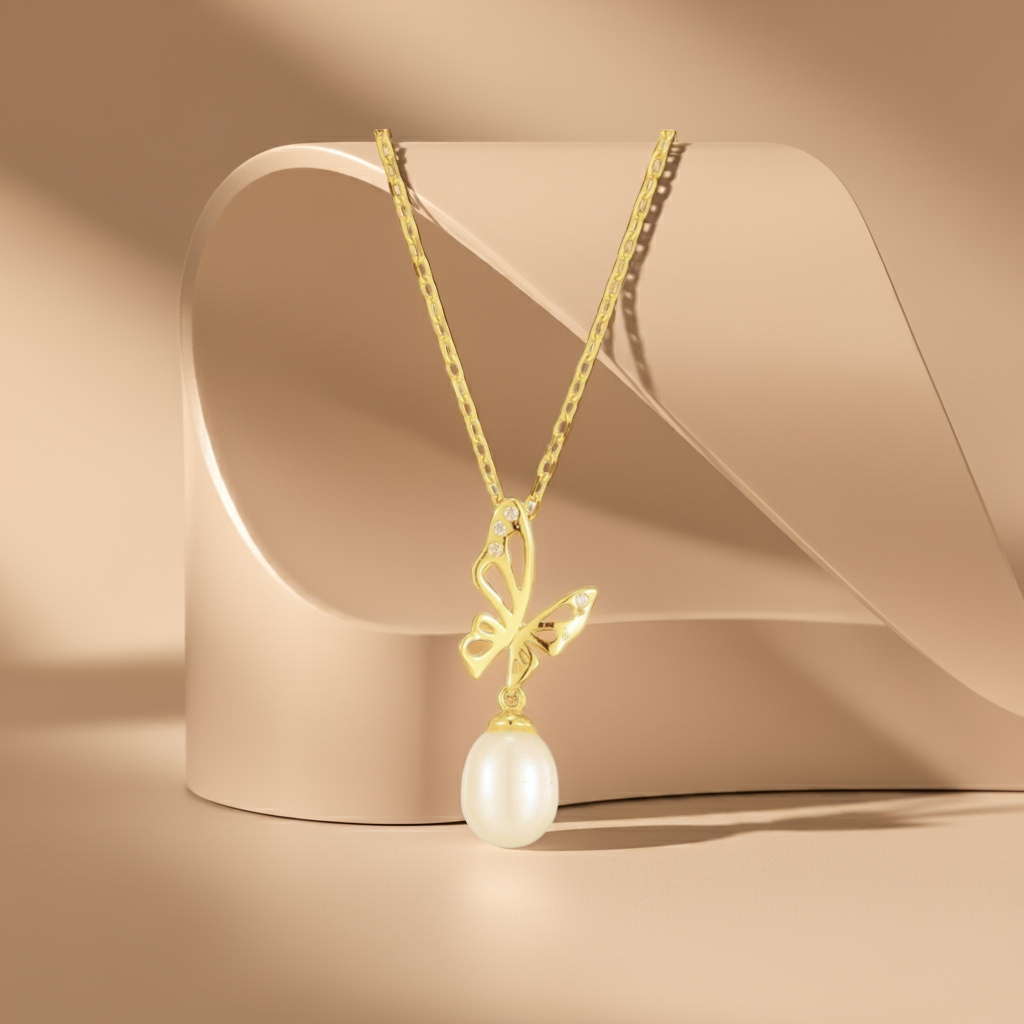 Cordelia Oval Cut Pearl Classic Necklace