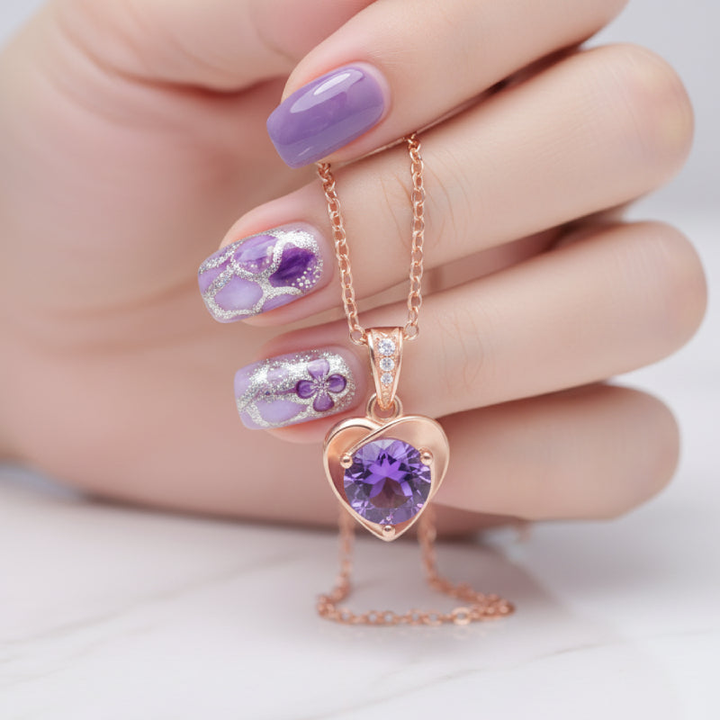 "Grace" Heart Shaped Round Cut Peridot Classic Pendant