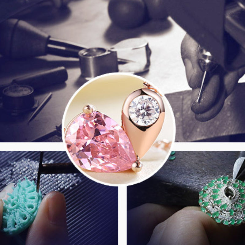 “Felicity” Heart to Heart Pink Cubic Zirconia Classic Pendant