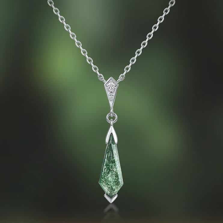 Clove - Kite Cut Moss Agate Classic Pendant