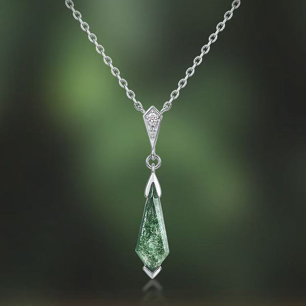 Clove - Kite Cut Moss Agate Classic Pendant