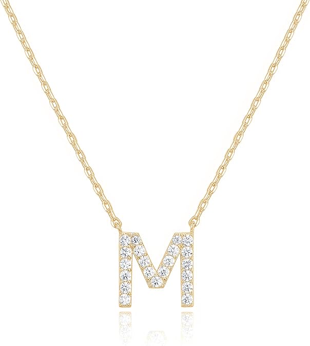 Adelaide Elegant  Moissanite Letter Dainty Classic Necklace