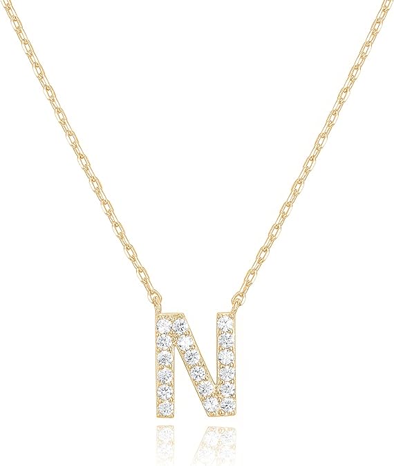 Adelaide Elegant  Moissanite Letter Dainty Classic Necklace
