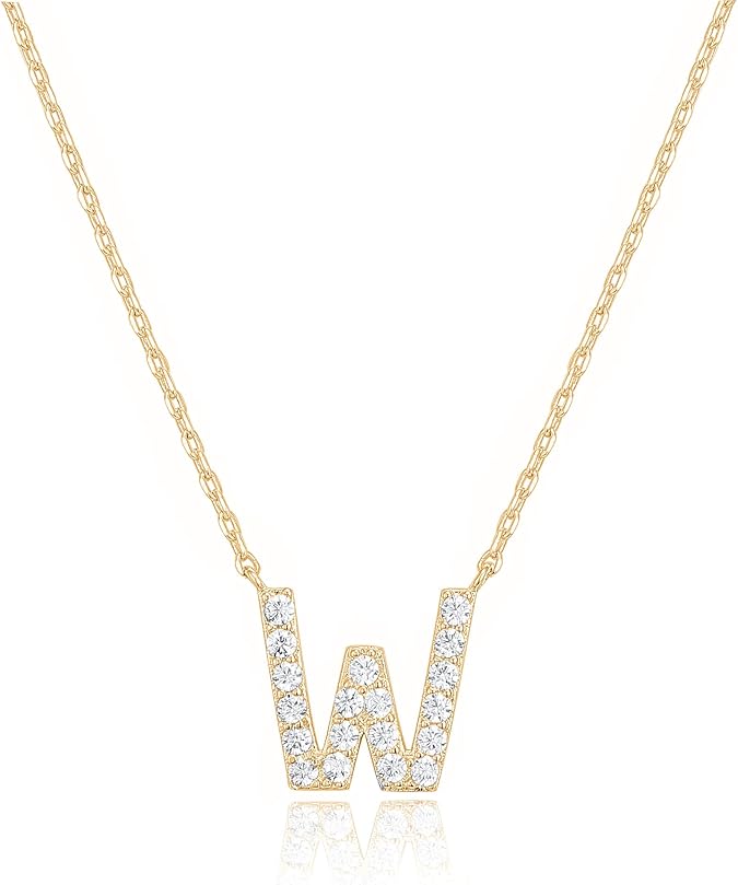 Adelaide Elegant  Moissanite Letter Dainty Classic Necklace