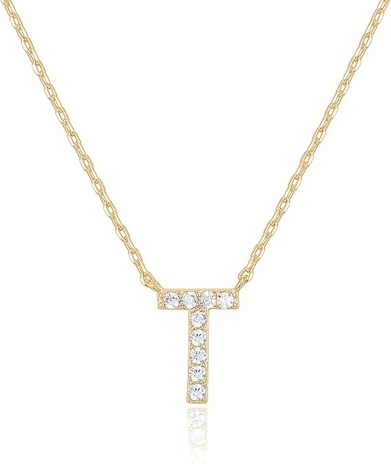 Adelaide Elegant  Moissanite Letter Dainty Classic Necklace
