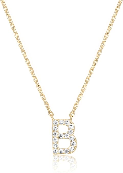 Adelaide Elegant  Moissanite Letter Dainty Classic Necklace