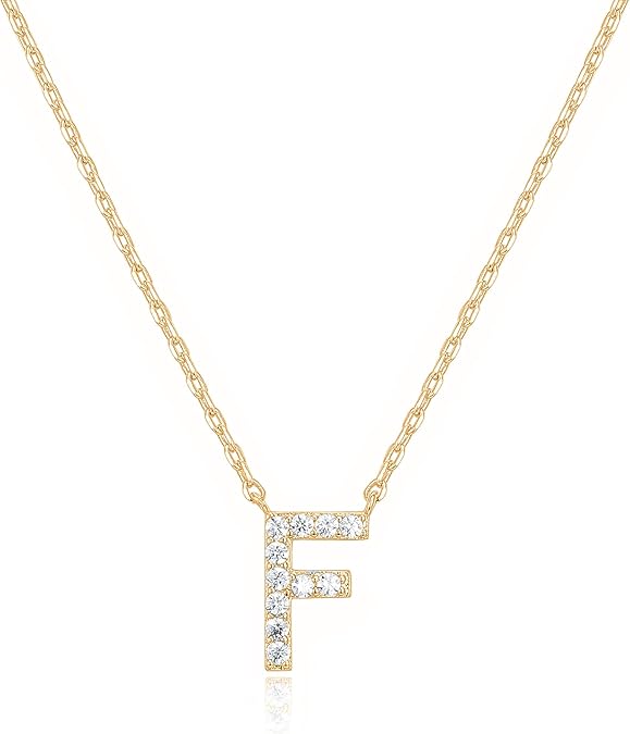 Adelaide Elegant  Moissanite Letter Dainty Classic Necklace
