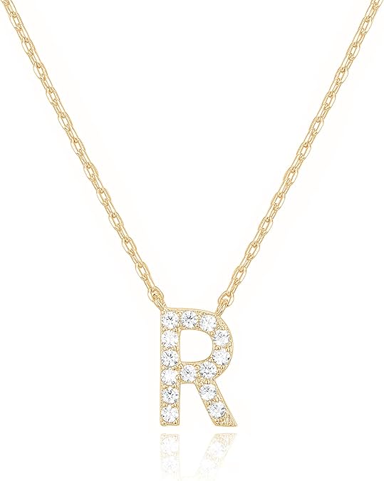 Adelaide Elegant  Moissanite Letter Dainty Classic Necklace