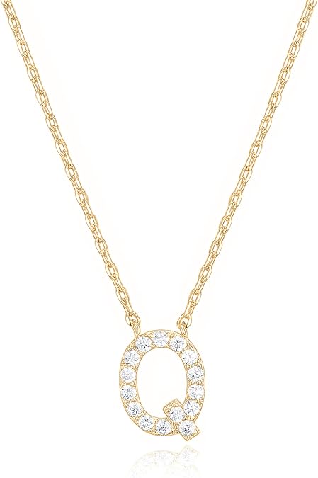 Adelaide Elegant  Moissanite Letter Dainty Classic Necklace