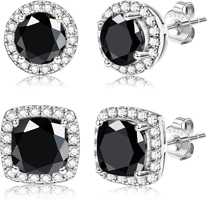 Round & Cushion Cut Moissanite Halo Collection Stud Earrings