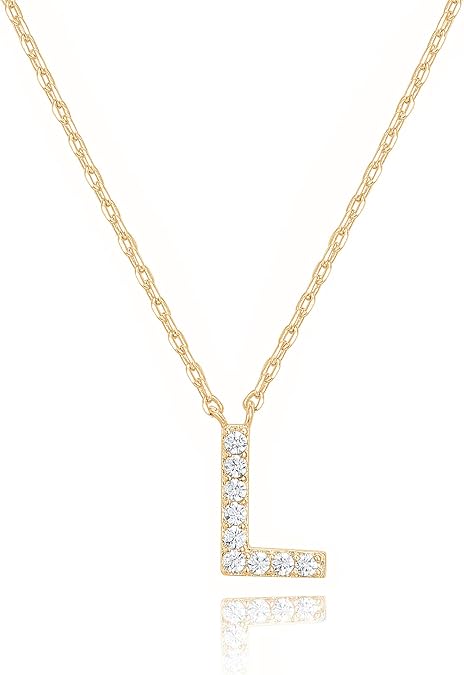 Adelaide Elegant  Moissanite Letter Dainty Classic Necklace