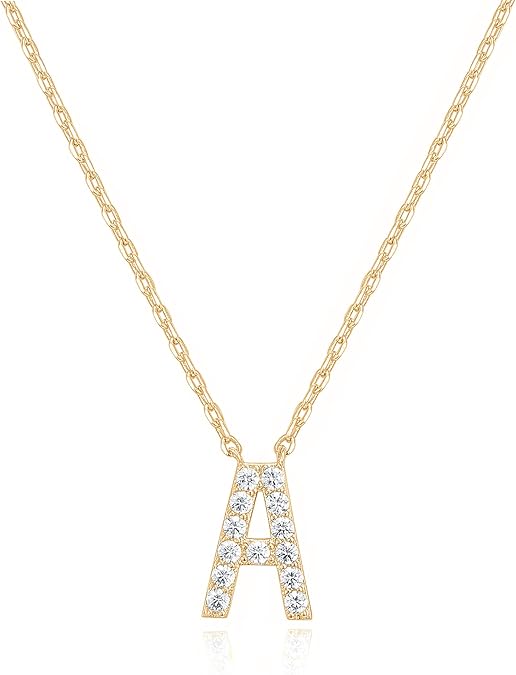 Adelaide Elegant  Moissanite Letter Dainty Classic Necklace