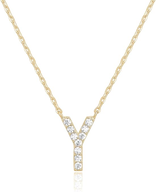 Adelaide Elegant  Moissanite Letter Dainty Classic Necklace