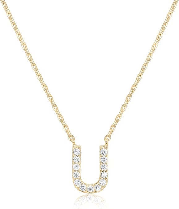 Adelaide Elegant  Moissanite Letter Dainty Classic Necklace