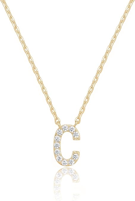 Adelaide Elegant  Moissanite Letter Dainty Classic Necklace