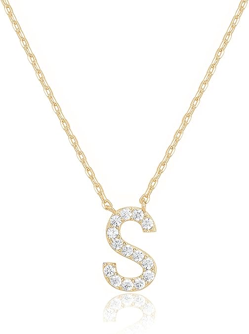 Adelaide Elegant  Moissanite Letter Dainty Classic Necklace