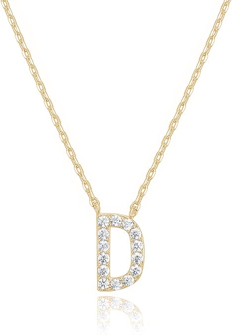 Adelaide Elegant  Moissanite Letter Dainty Classic Necklace
