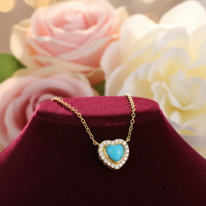 Guardian's Whispe- Heat Cut Turquoise Classic Necklace