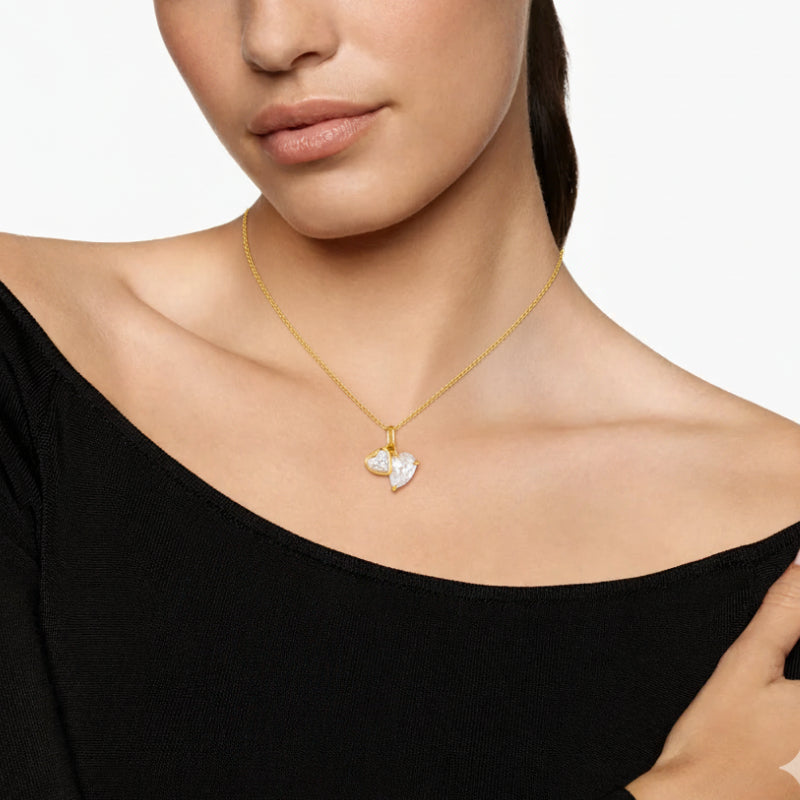 "Theodore" Heart to Heart Cut Cubic Zirconia Classic Necklace