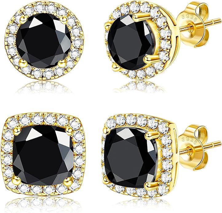 Round & Cushion Cut Moissanite Halo Collection Stud Earrings