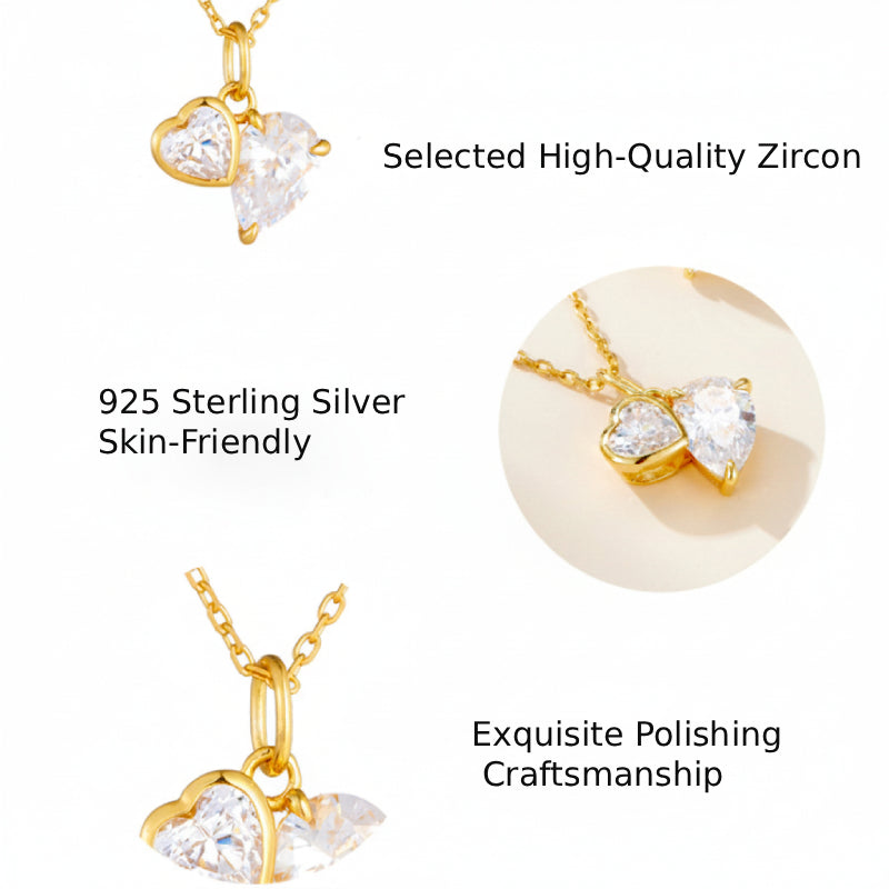 "Theodore" Heart to Heart Cut Cubic Zirconia Classic Necklace